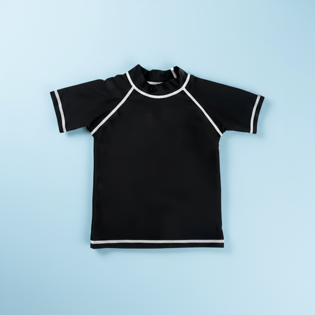 SunnyGuard – Summer & Protective – Anti-UV Kids Swim Shirt with Short Sleeves