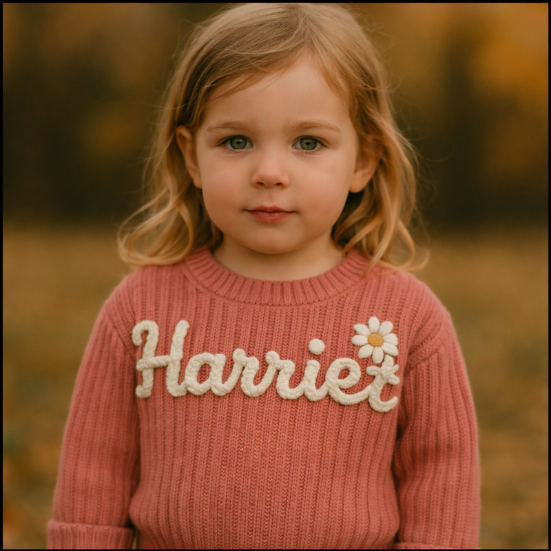 TinyStitch – Personalized Knitted Name Sweater for Children