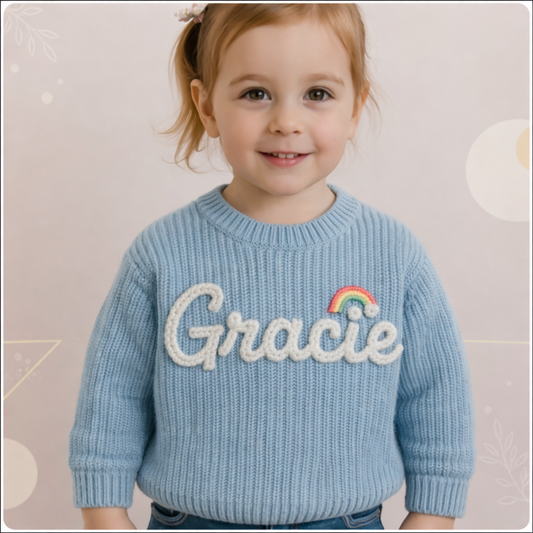 TinyStitch – Personalized Knitted Name Sweater for Children