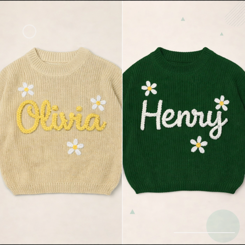 TinyStitch – Personalized Knitted Name Sweater for Children