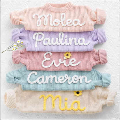 TinyStitch – Personalized Knitted Name Sweater for Children