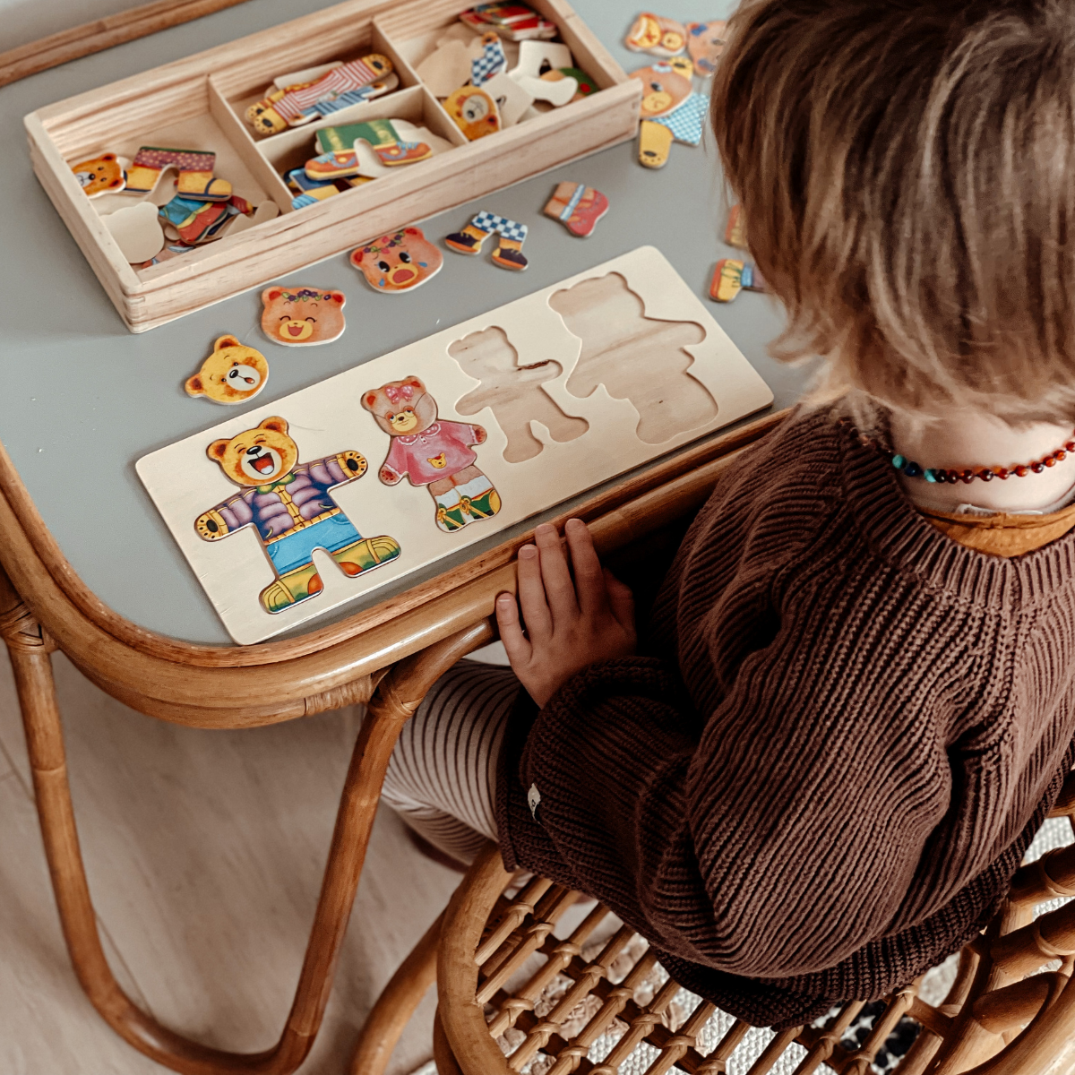 Woods™ | Wooden Dress-Up Puzzle 'Boris'