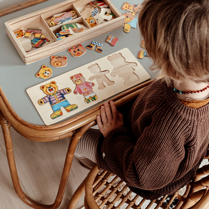 Woods™ | Wooden Dress-Up Puzzle 'Boris'