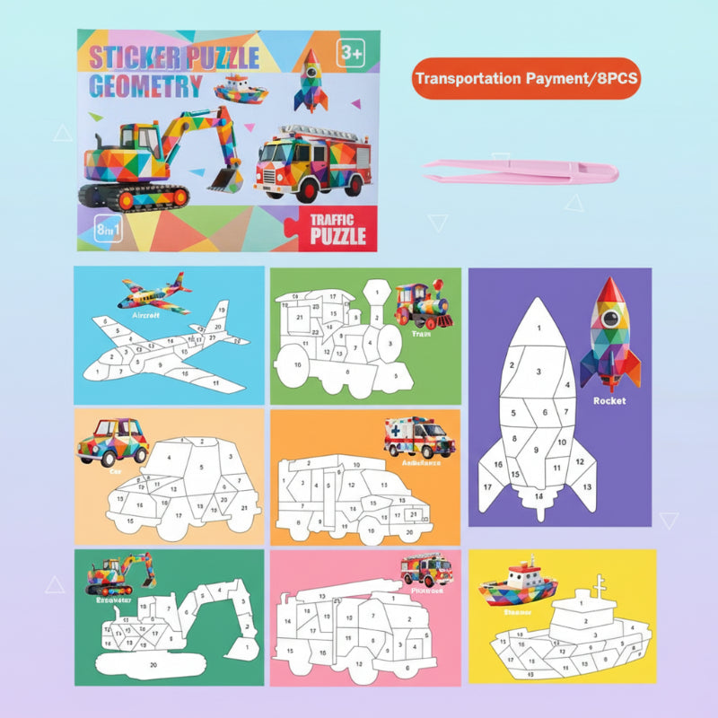 3D Sticker Puzzle – Creative & Educational – Geometric 3D Puzzle