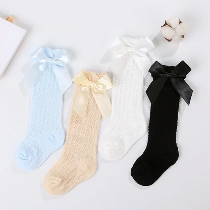 LittleCharm – Soft & Stylish – Girls' Knee Socks with Bow