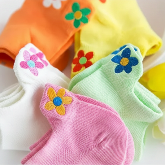 PlayfulToes – Colorful & Soft – Low Children's Socks (Set of 5)
