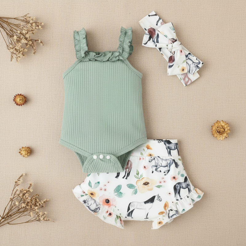 Baby Girl Summer Outfit – Cute & Airy – Baby Clothing Set
