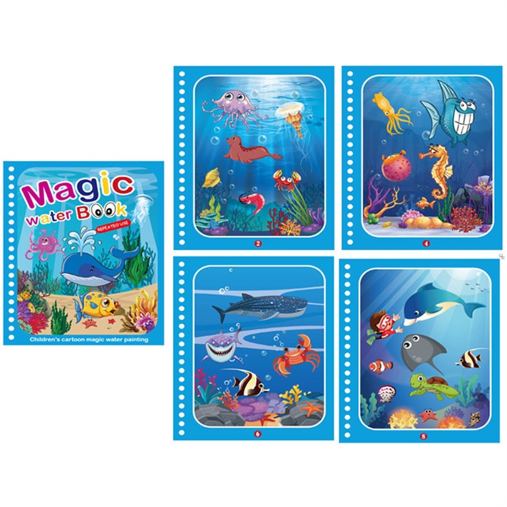 Magic Water Book™ - Reveal the Drawing - Coloring Book
