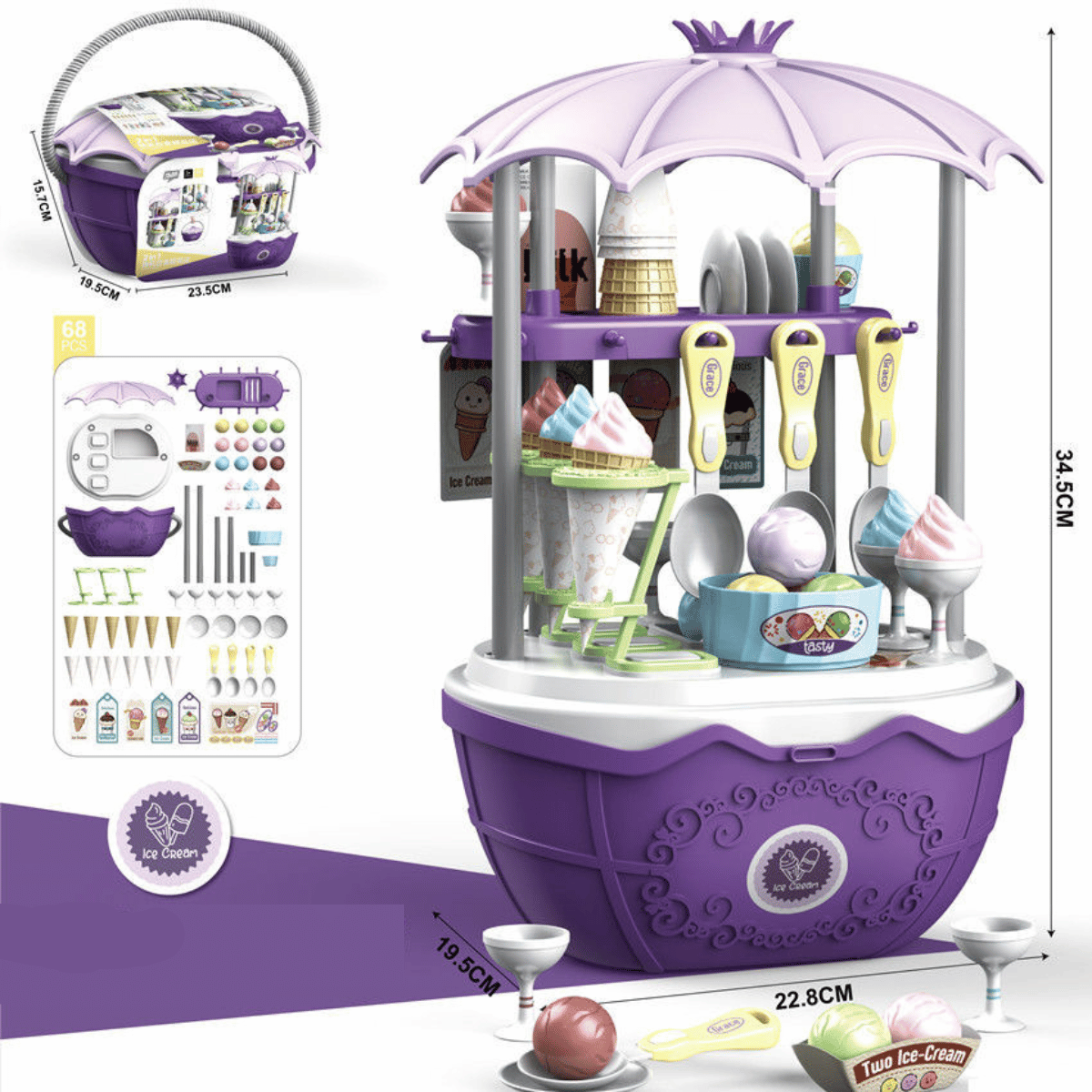 Kids Play Cart | Interactive Themed Playset | Multiple Options for