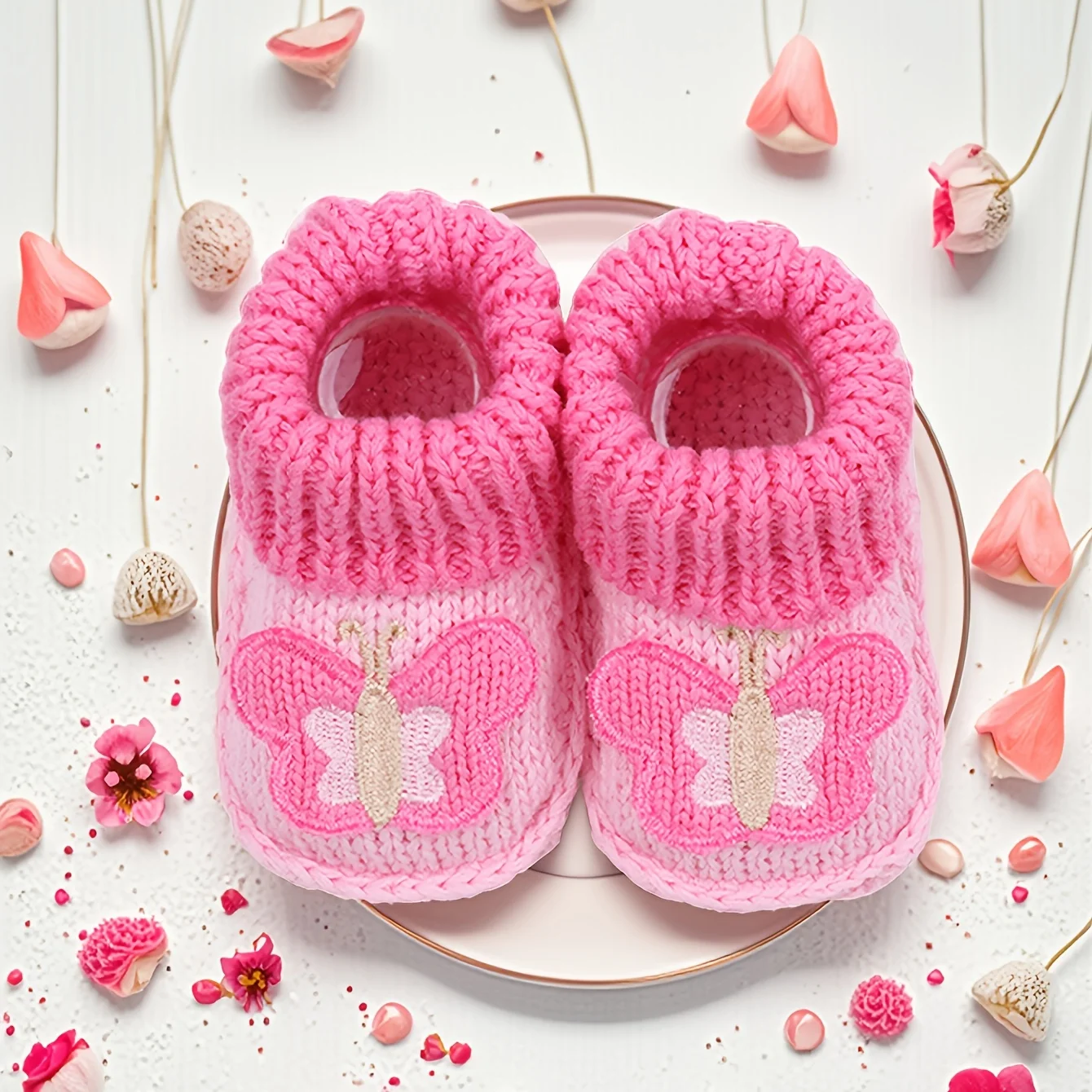 Mini Fashion – Knitted Baby Slippers (3-6 months)