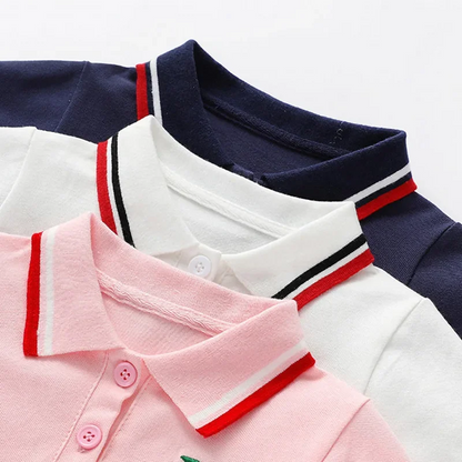 PetitJoy – Comfortable & Stylish – Polo Dress with Cherry Print