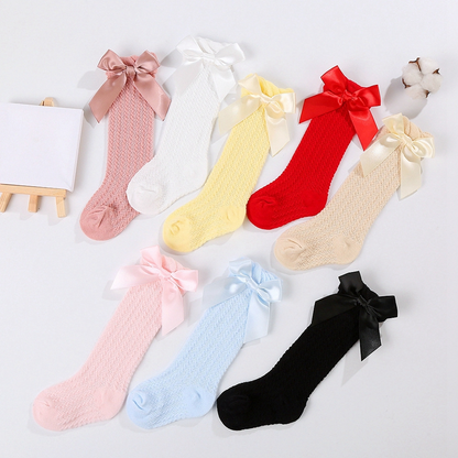 LittleCharm – Soft & Stylish – Girls' Knee Socks with Bow