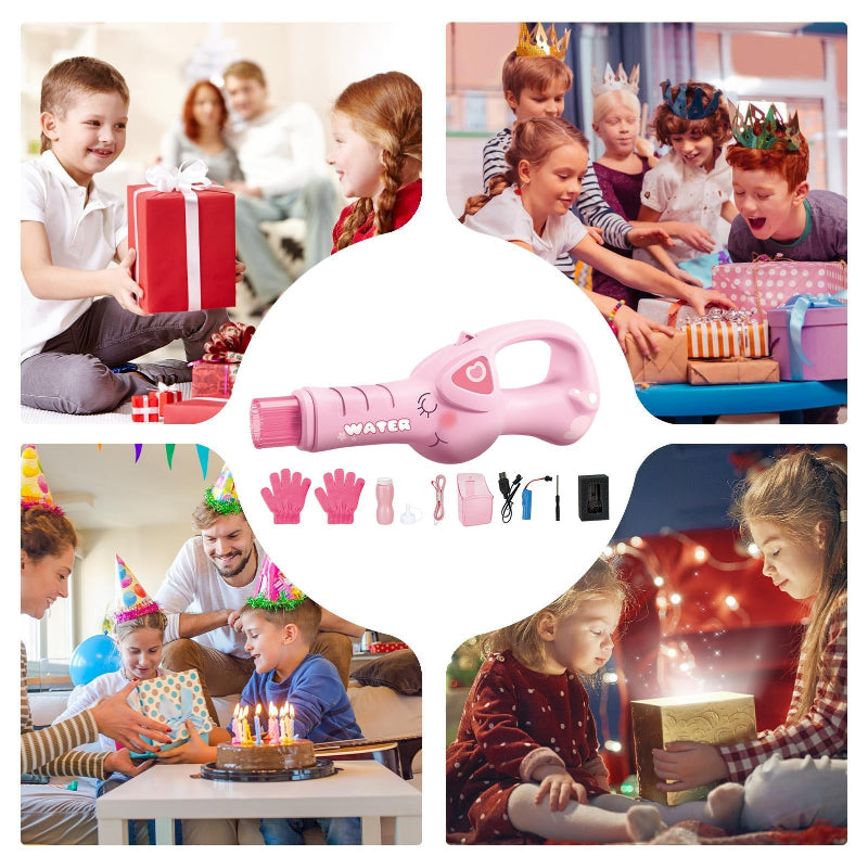 Electric Bubble Maker – Rechargeable & With Light for Children
