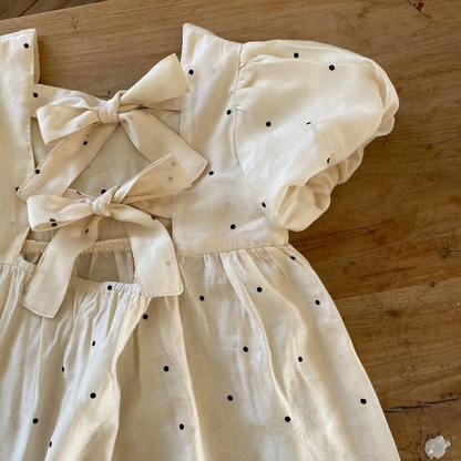 LittleTwinkle – Soft & Comfortable – Girls' Dress with Double Bows