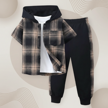 Boys Checkered Outfit – Trendy and Comfortable – Checked Children's Clothing Set