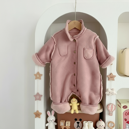 CozyNest – Cozy & Stylish – Thick Winter Romper with Hood
