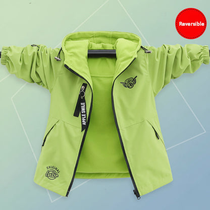 Reversible Kids Jacket – Waterproof & Windproof – Lightweight Jacket