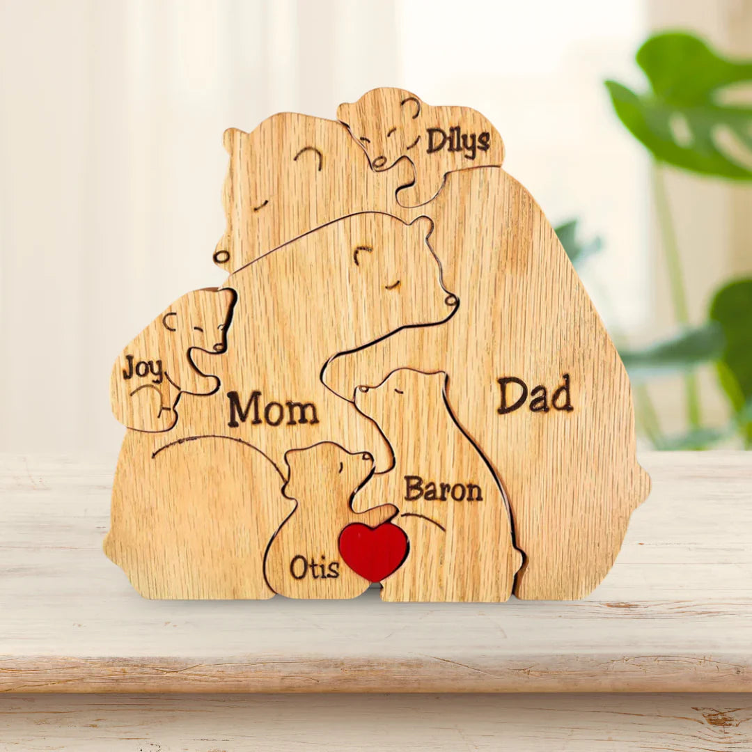 Family Puzzle™ – Personalized Mother’s Day Gift with Bear Family