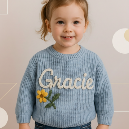 TinyStitch – Personalized Knitted Name Sweater for Babies & Children