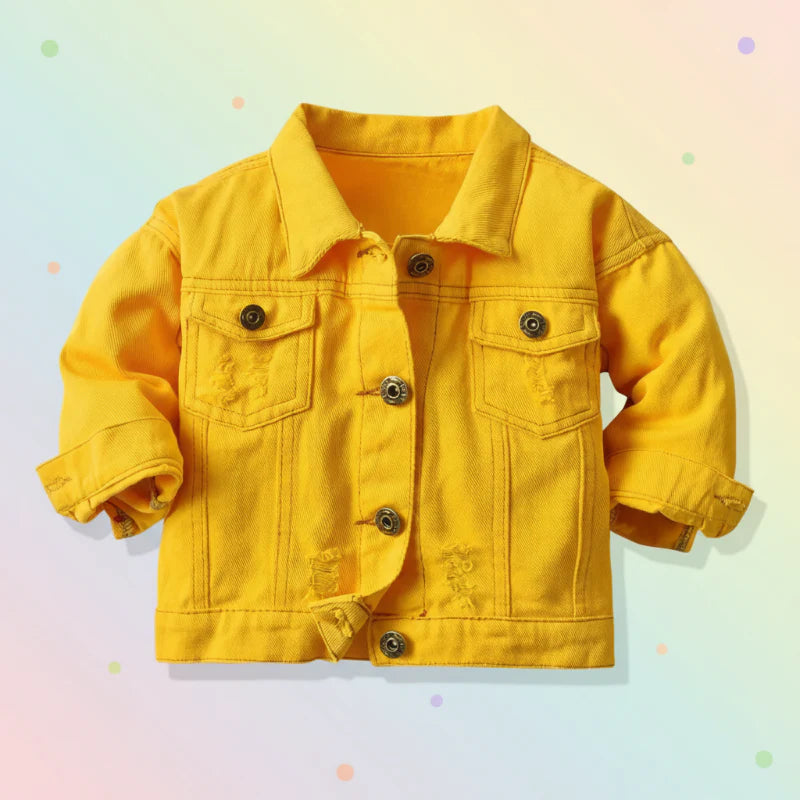 Candy Color Denim Jacket – Lightweight Denim Jacket for Kids