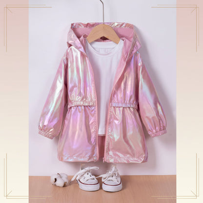 LumiBreeze – Shiny & Light – Children's Rain Jacket with Hood