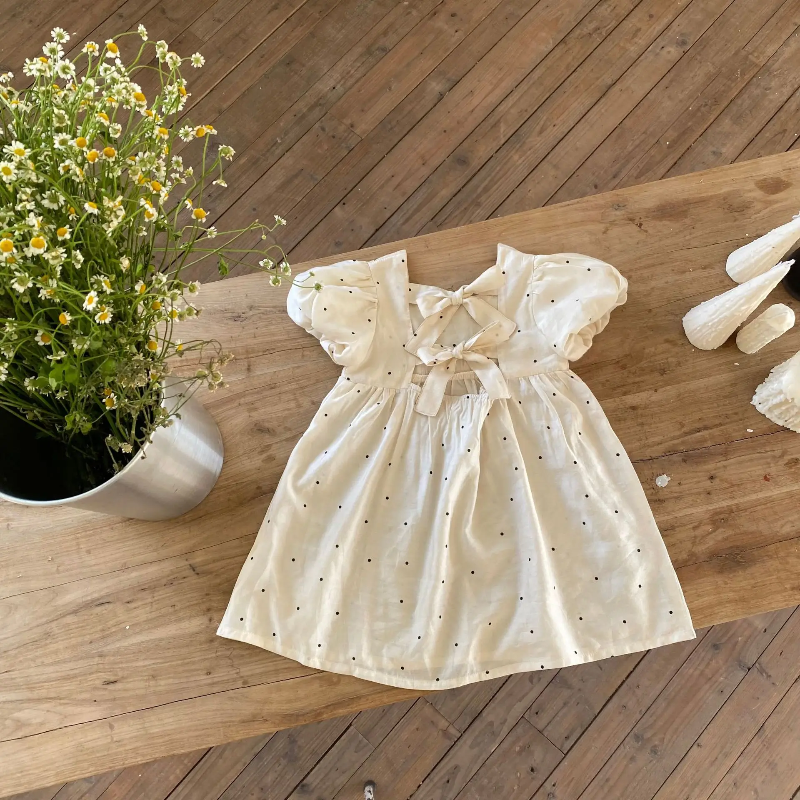 LittleTwinkle – Soft & Comfortable – Girls' Dress with Double Bows