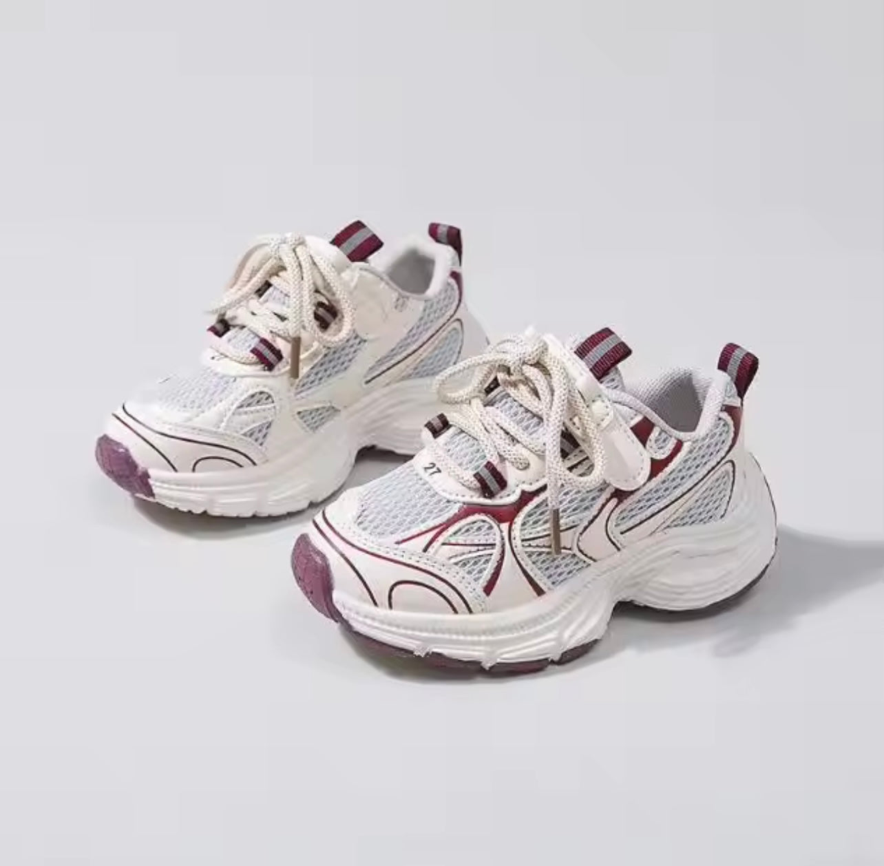 Mini Fashion – Breathable & Lightweight – Bordeaux Kids' Sneakers