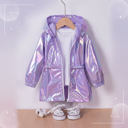 LumiBreeze – Shiny & Light – Children's Rain Jacket with Hood