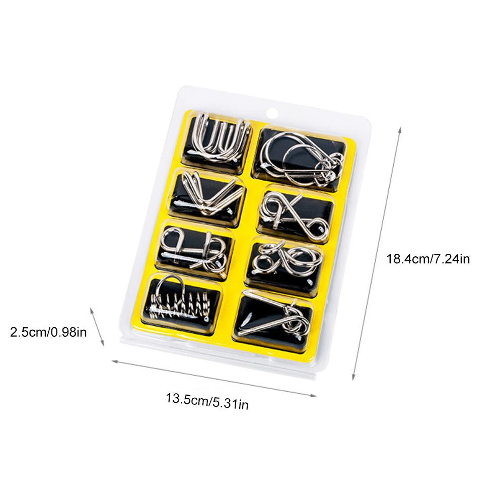 Metal Puzzle Ring Set™ - Metal Puzzle Fun - Puzzle Ring