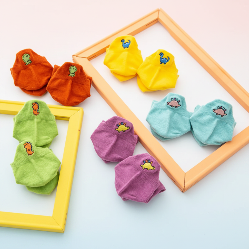PlayfulToes – Colorful & Soft – Low Children's Socks (Set of 5)