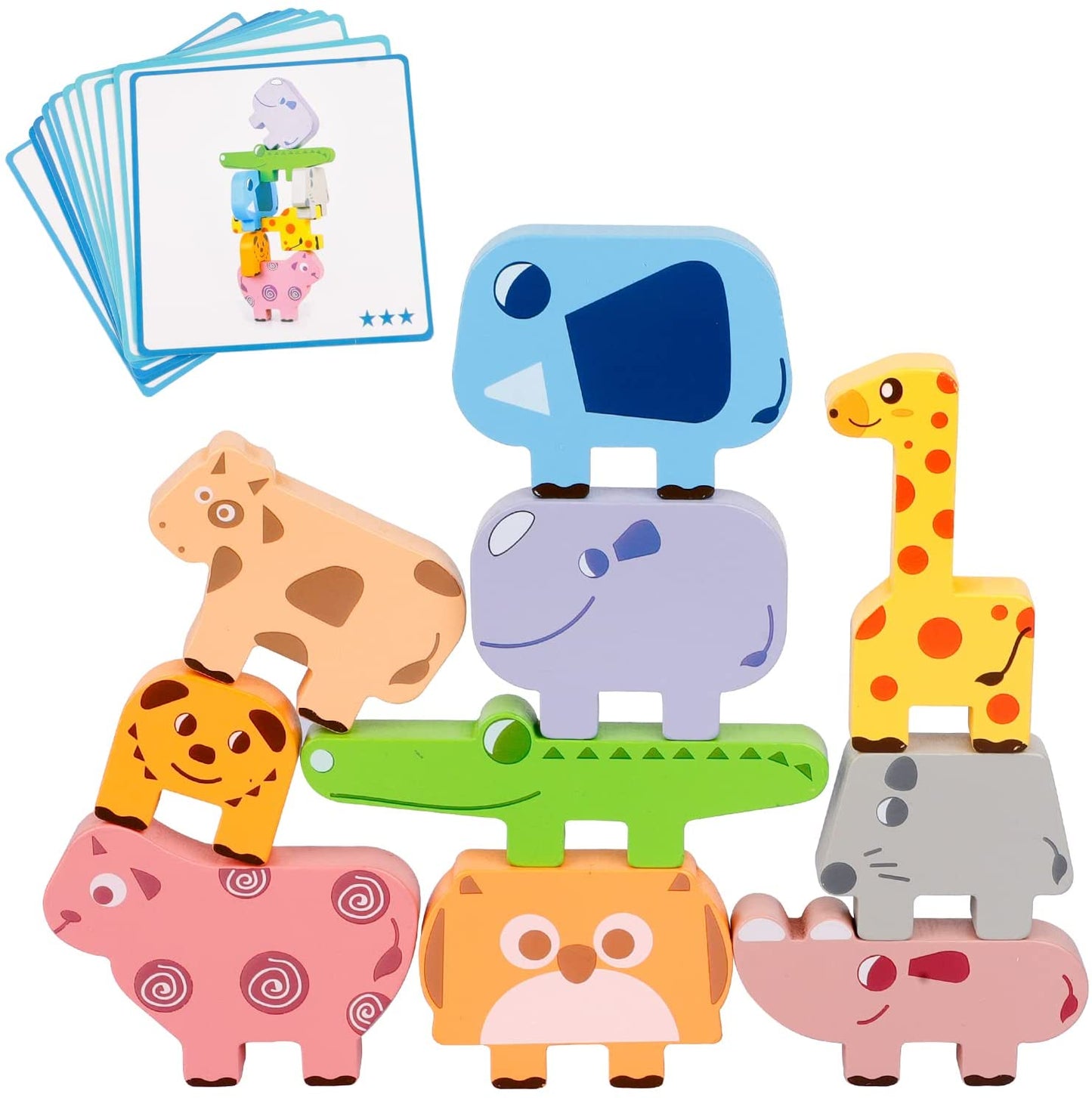 Kids Stacking Toy | Animal Rings | Recognition Game Unisex Design