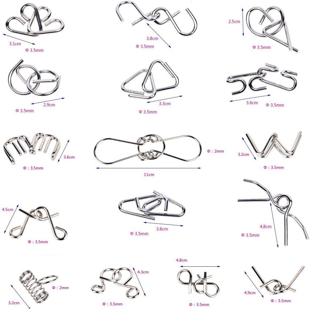 Metal Puzzle Ring Set™ - Metal Puzzle Fun - Puzzle Ring