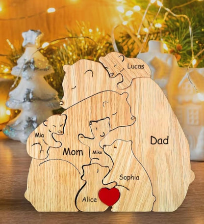 Family Puzzle™ – Personalized Mother’s Day Gift with Bear Family