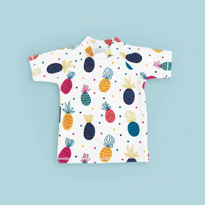 SunnyGuard – Summer & Protective – Anti-UV Kids Swim Shirt with Short Sleeves