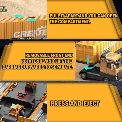 ConstructoKids – Learn & Build – 2-in-1 Construction Truck Playset