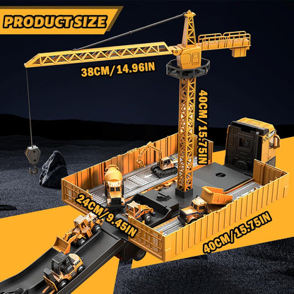 ConstructoKids – Learn & Build – 2-in-1 Construction Truck Playset