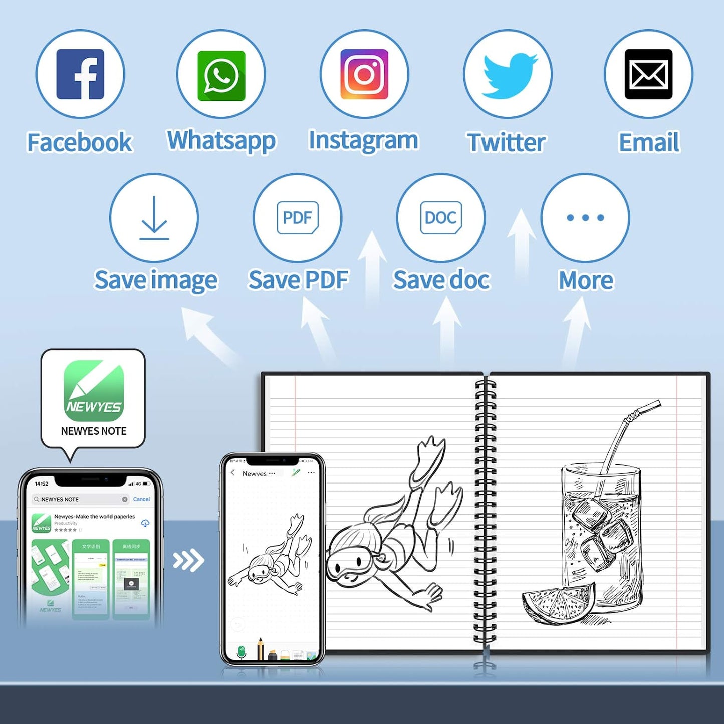 PaperSave™ - Save paper & money! - Reusable notebook