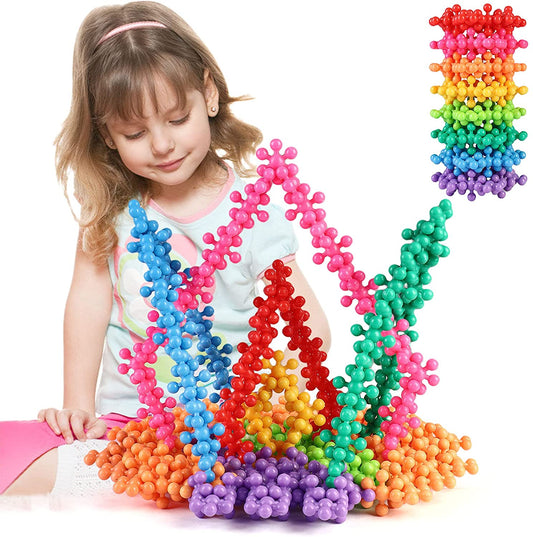 Kids Building Blocks Set | Snowflake Design | Multi Piece Boys and