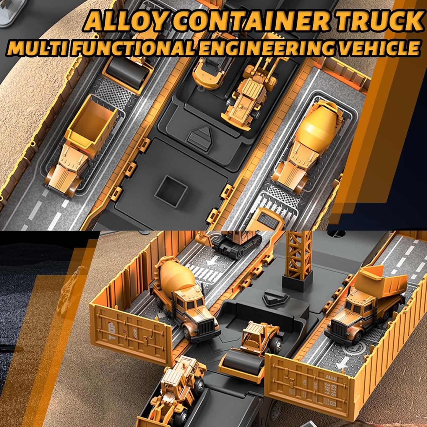 ConstructoKids – Learn & Build – 2-in-1 Construction Truck Playset