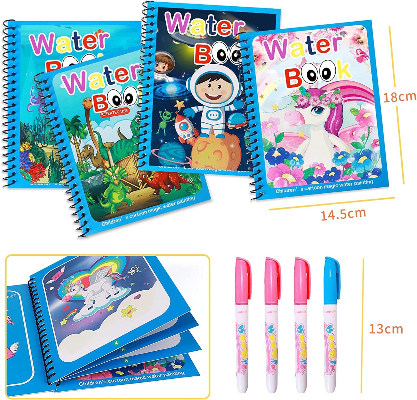 Magic Water Book™ - Reveal the Drawing - Coloring Book