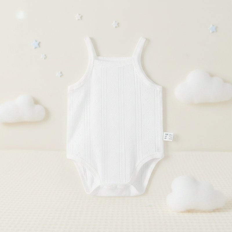 Summer Bodysuit – Lightweight & Comfortable – Knitted Baby Romper