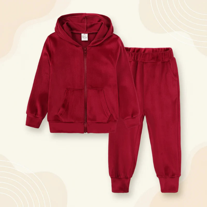 Kids Tales – Warm & Comfortable – Velvet Tracksuit for Children