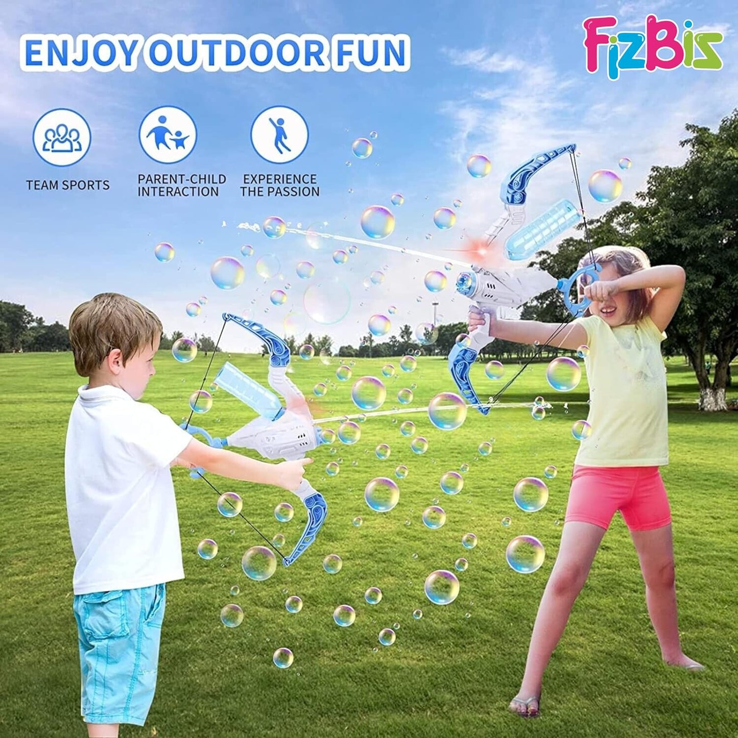 TrendyToys – Active & Creative – 2-in-1 Arch Bubble Blowing Machine