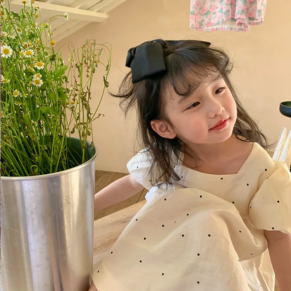 LittleTwinkle – Soft & Comfortable – Girls' Dress with Double Bows