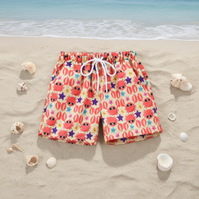 Beach Shorts – Lightweight & Playful – Tropical Children’s Swim Shorts