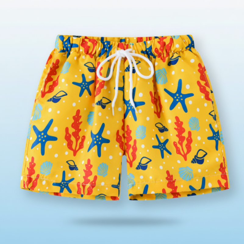 Beach Shorts – Lightweight & Playful – Tropical Children’s Swim Shorts