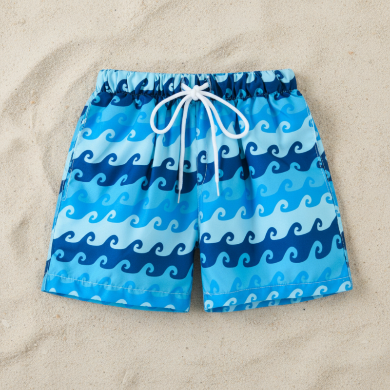Beach Shorts – Lightweight & Playful – Tropical Children’s Swim Shorts