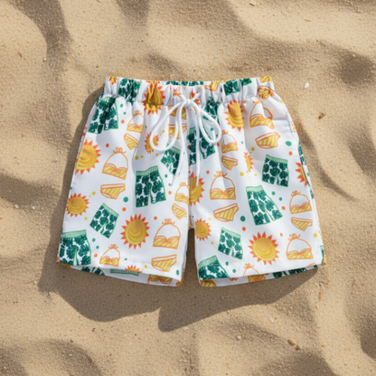 Beach Shorts – Lightweight & Playful – Tropical Children’s Swim Shorts