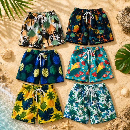 Kids Beach Shorts | Lightweight | Elastic Waist Design Unisex Design
