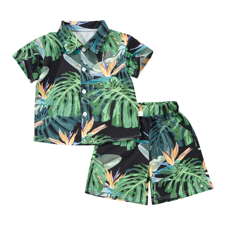 Mini Fashion™ - Fresh & Cheerful - Floral Boys Set